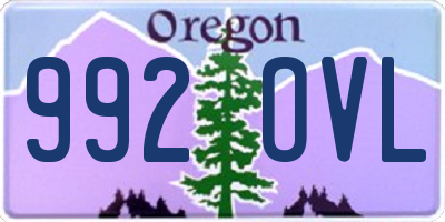 OR license plate 992OVL