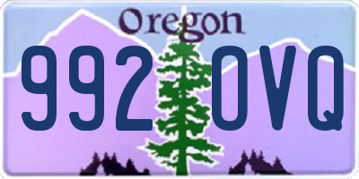 OR license plate 992OVQ
