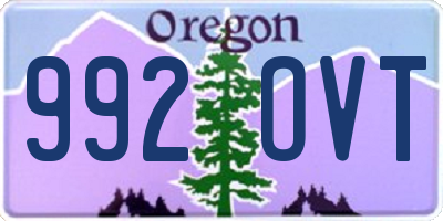 OR license plate 992OVT