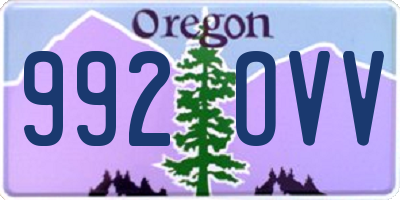 OR license plate 992OVV