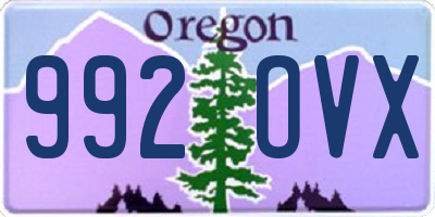 OR license plate 992OVX