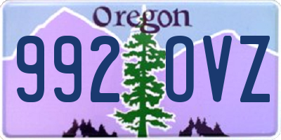 OR license plate 992OVZ