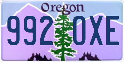OR license plate 992OXE