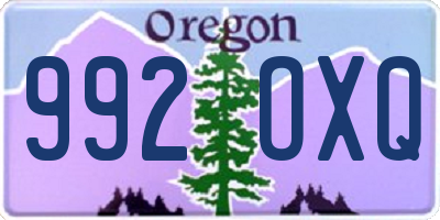 OR license plate 992OXQ