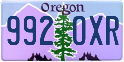 OR license plate 992OXR