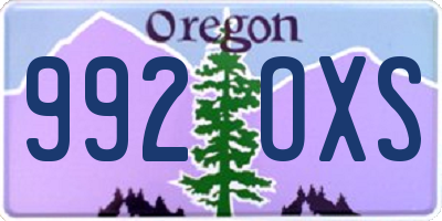 OR license plate 992OXS