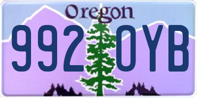 OR license plate 992OYB