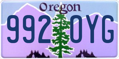 OR license plate 992OYG