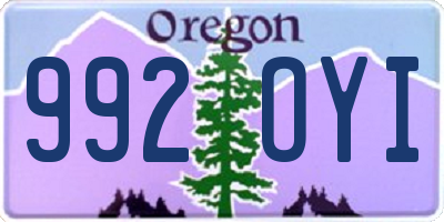 OR license plate 992OYI