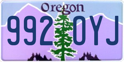 OR license plate 992OYJ