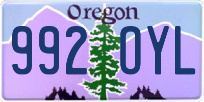 OR license plate 992OYL