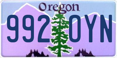 OR license plate 992OYN