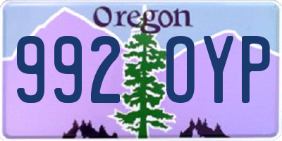OR license plate 992OYP