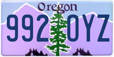 OR license plate 992OYZ