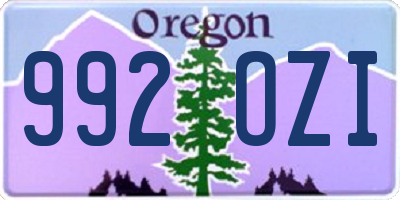 OR license plate 992OZI