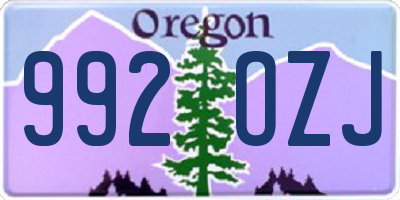 OR license plate 992OZJ