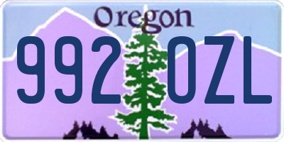 OR license plate 992OZL