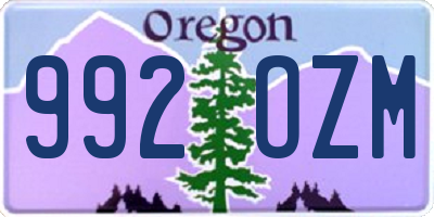 OR license plate 992OZM