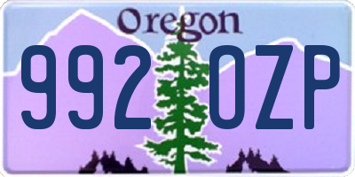 OR license plate 992OZP