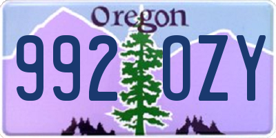 OR license plate 992OZY