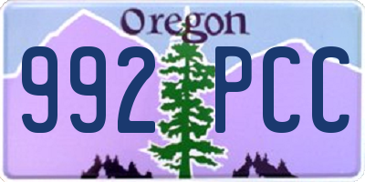 OR license plate 992PCC