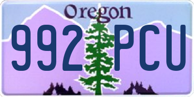 OR license plate 992PCU