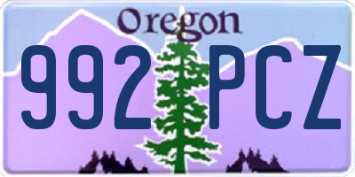 OR license plate 992PCZ