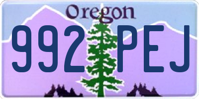 OR license plate 992PEJ