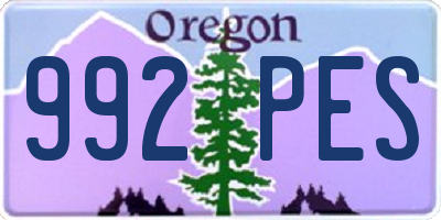 OR license plate 992PES