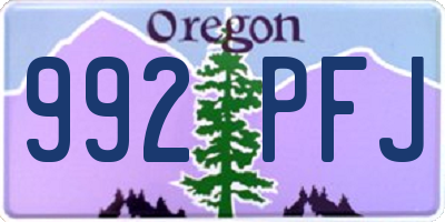 OR license plate 992PFJ