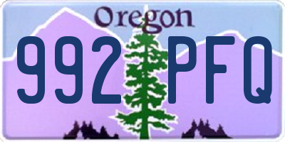 OR license plate 992PFQ