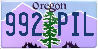 OR license plate 992PIL
