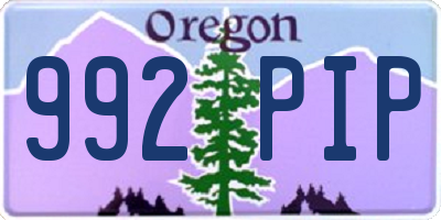 OR license plate 992PIP