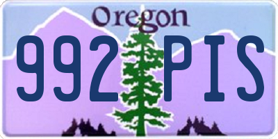 OR license plate 992PIS
