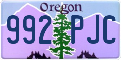 OR license plate 992PJC