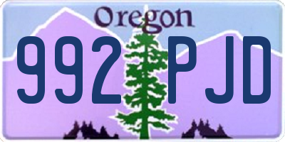 OR license plate 992PJD