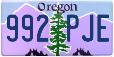 OR license plate 992PJE