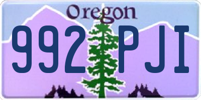 OR license plate 992PJI