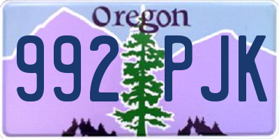 OR license plate 992PJK