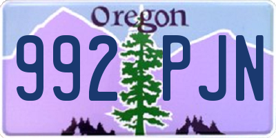 OR license plate 992PJN