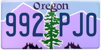OR license plate 992PJO