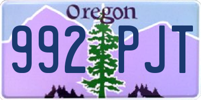 OR license plate 992PJT