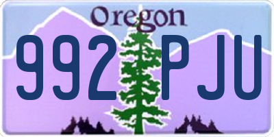 OR license plate 992PJU