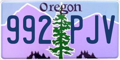 OR license plate 992PJV