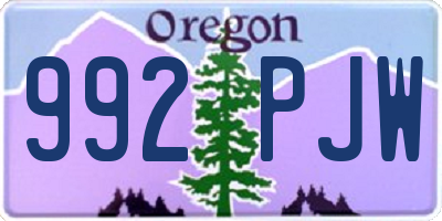 OR license plate 992PJW