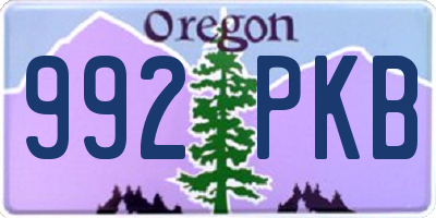 OR license plate 992PKB