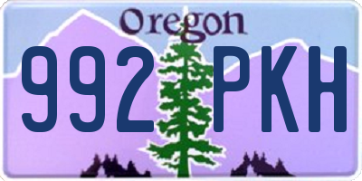 OR license plate 992PKH