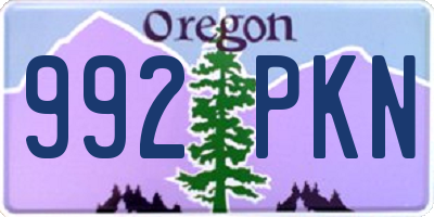 OR license plate 992PKN