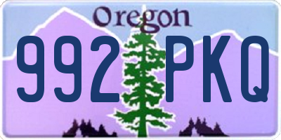 OR license plate 992PKQ