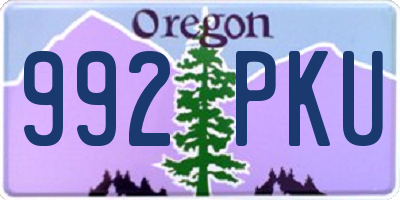 OR license plate 992PKU